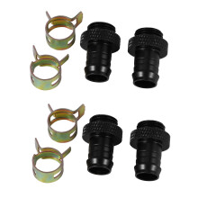 4 Stücke Barb Beschlag Computer Wasser Kühlung Kühler Kupfer Kühl Körper Kühler Klemme für 3/8 Zoll Id Schläuche G1 / 4 Verchromt Del