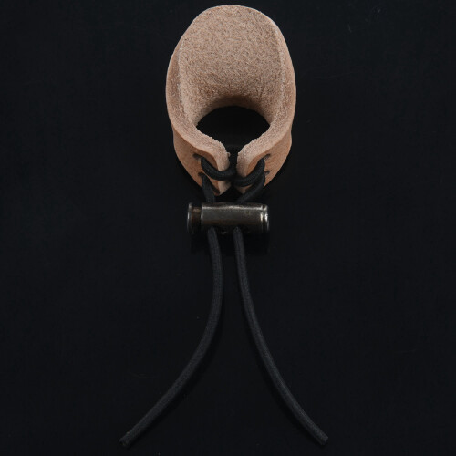 2X Thicken Cow Leather Thumb Finger Tip Protector Guard Ring Tab Leather Hunting Practice Archery Pull Bow Glove New 2