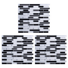3X 3D Wall Stickers Brick Wallpaper Tile for Kitchen Bathroom Backsplash Anti-Tile Home Decor 28X23.5cm