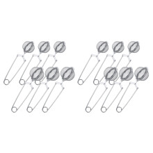 12 Stücke Tee Infuser Lose Blatt Tee Snap  Tee Sieb LöFfel Edelstahl Tee Filter Steeper mit Griff