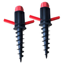 2X Parasol de Plage Ancre de Sable Camping En Plein Air Tarière à Gazon Support En Spirale Support de Rangement Robuste
