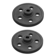 2X Metal Spur Gear 87T for HSP RGT E86100 Upgrade Parts 180024 RC 1/10 Rock Crawler 94180 86100,Black