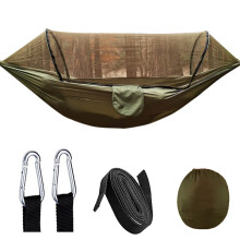 Nature's Retreat: Flat Laying Hammock, Portable Parachute Hammock with Tunnel Type Encrypted Net To Block Fly, Breathable And Firm, Anti Roll Over