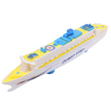 Cruise Ship Toy with Flashing LED Lights, Electric Ship Toy with Sound Effect and Realistic Whistle, Simulated Ship Look for Kids Indoor Playtime, Fun