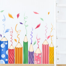 Strapazierfähige, bunte Vinyl-Stifte, abnehmbare Wandaufkleber für Klassenzimmer und Zuhause, 3 Bögen in verschiedenen Farben, wasserfest und