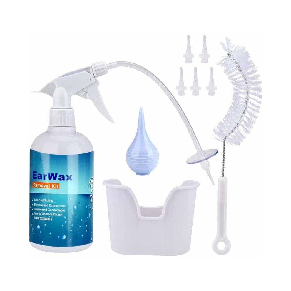 Manual Ear Irrigation, Ear Cleaning Kit with Professional and Efficient Ear Wax Removal Tools for At-Home Ear Care, Eustachian Canal Cleaning System