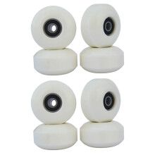 Skateboard Wheels with Bearings 52X30mm Street PU Wheels Skateboard Parts Longboard Wheels (Set of 8) White