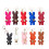 Fashionable Rabbit Shaped Keyring Artificial Leather-Black 3