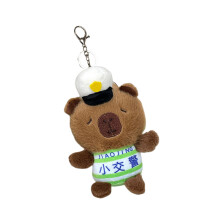 Mignon Capybara policier en peluche-police de la circulation