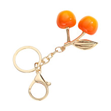 Fashionable Handmade Keychain Charm Featuring Stylish-orange