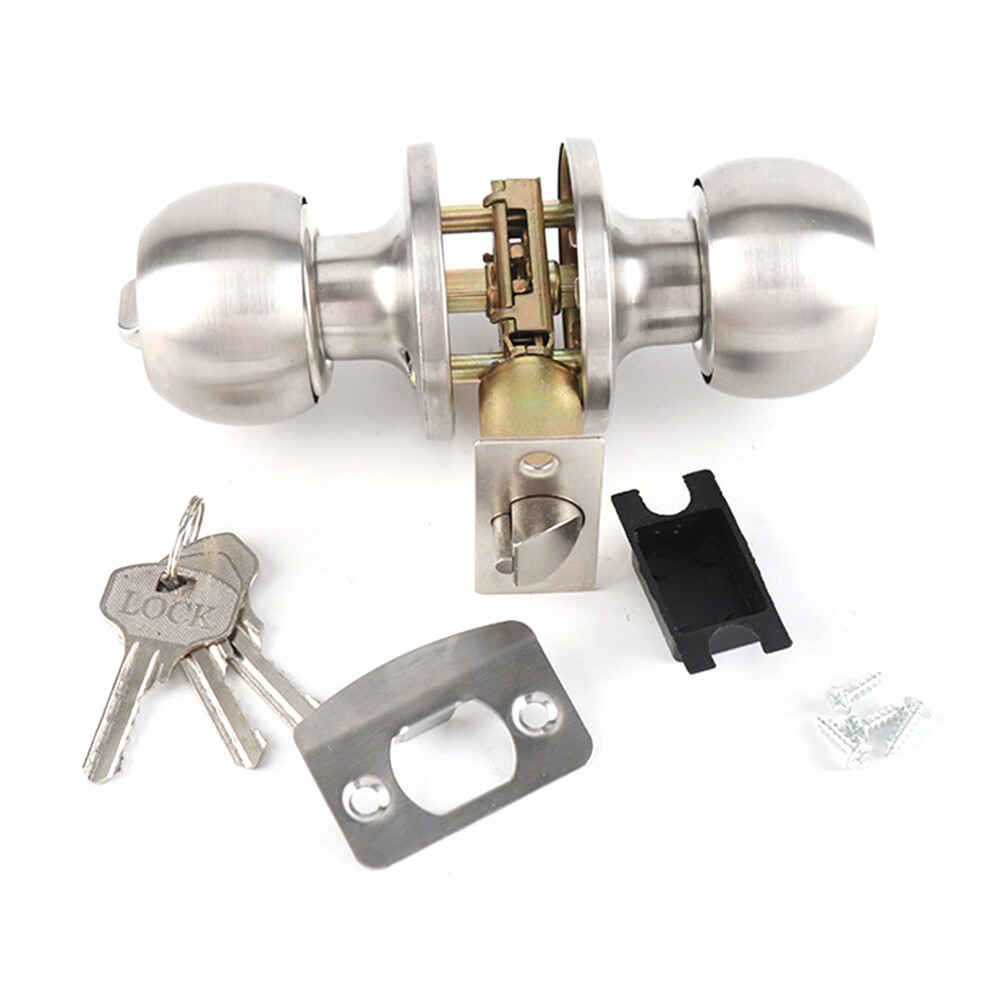 Security Door Knob, Keyed Entry With Privacy Lockset, Interior Security Deadbolt Ensures Safety, Durable Copper Lock Core, Easy Installation For Home 9464372477906