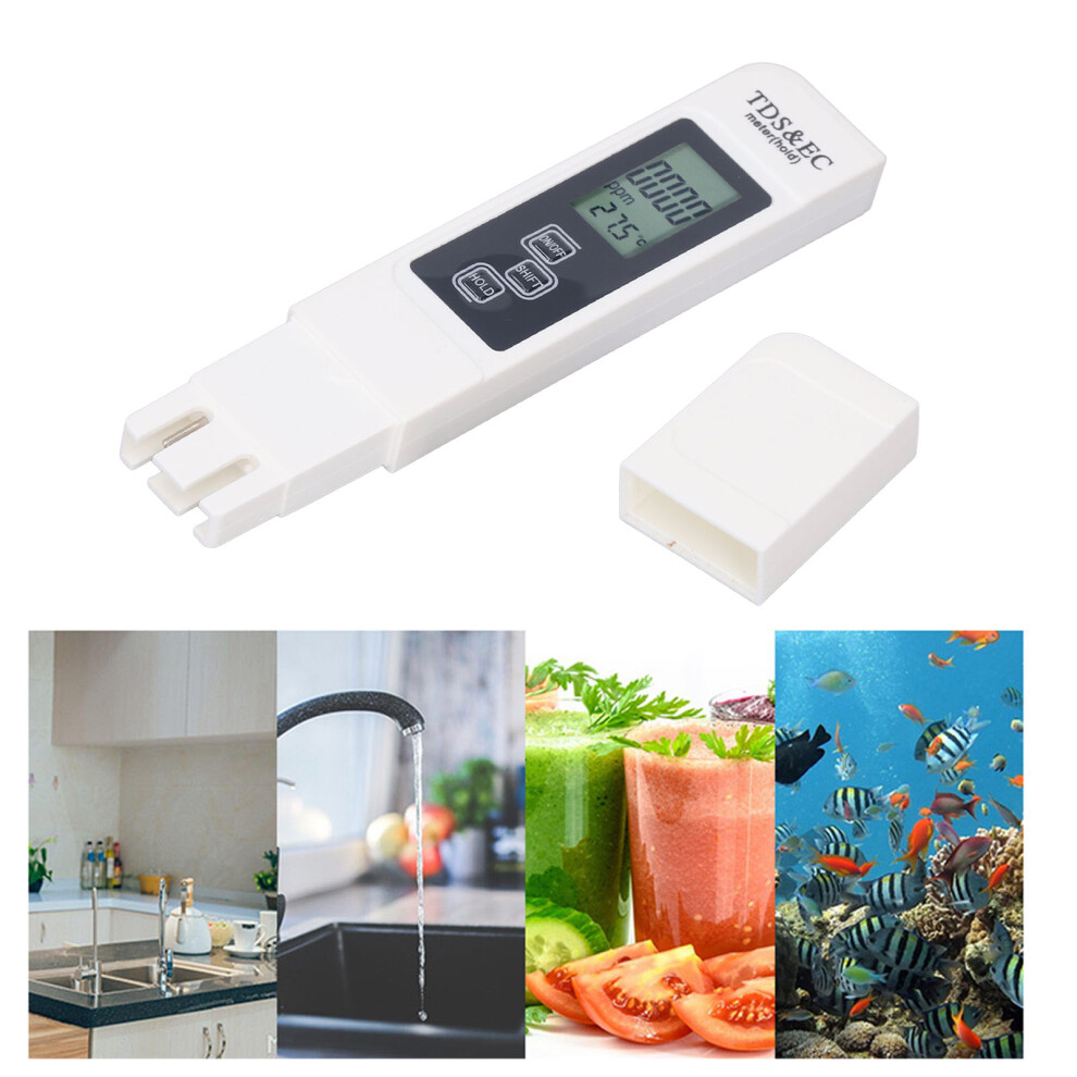 Portable Digital Tds Meter 0-9999Ppm Ec/Temp Water Tester 7641371128240