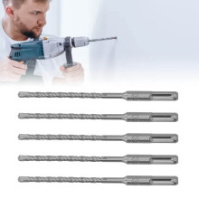 Set of 5 Impact Drill Bits 160mm 6mm Diameter Carbide Tip Self Centering