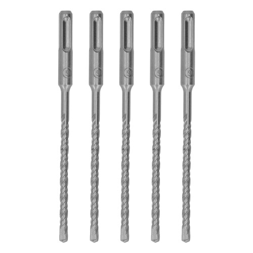 Set of 5 Impact Drill Bits 160mm 6mm Diameter Carbide Tip Self Centering 1