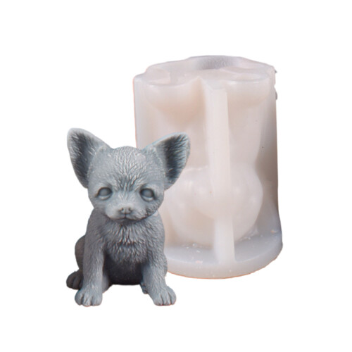 Silikon-Kerzenform, Bulldoggen-Form, Tonform, handgemachtes