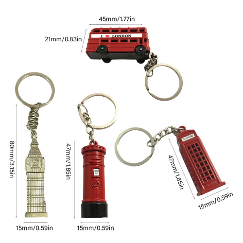 Unique Key Rings British Themed Metal-Mailbox keychain 1