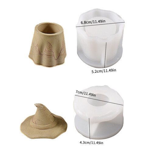 Home Decorative Moulds Wizard Hat Silicone Molds Set Suitable 2