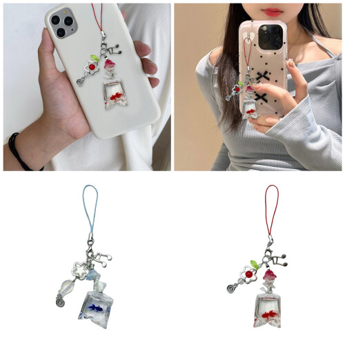 Cuteness Fish Themed Beaded Phone Accessory Comfortable-Red 2