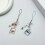 Sangle de téléphone perlée en forme de poisson, pendentif-Rouge 7