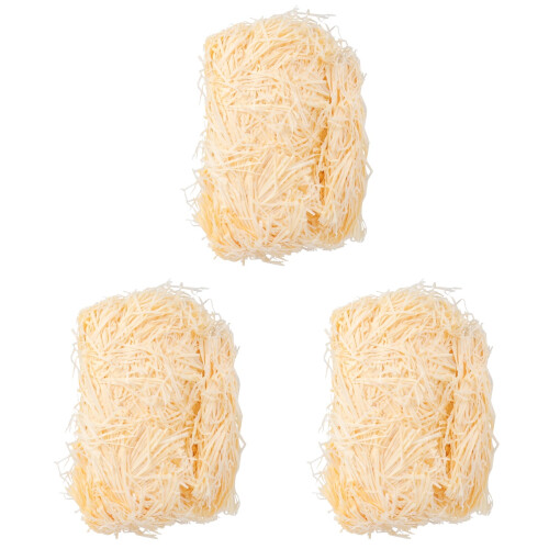 3Stk Pleated Papier Füller Hellgelbe Boxfüllung Geschenkpapier 1
