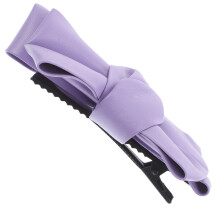2Stk Haarclips Mit PU-Schleifen Accessoire