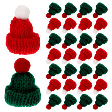 200Stk Mini Gestrickte Hüte Weihnachtsmützen Für Basteln