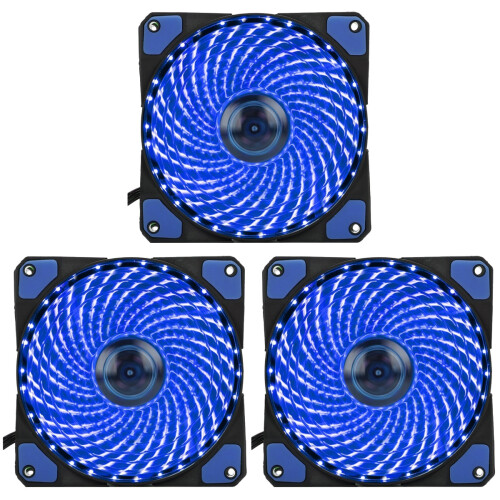 3 Leiser Rgb Lüfter Blau Mit Für Computer 1