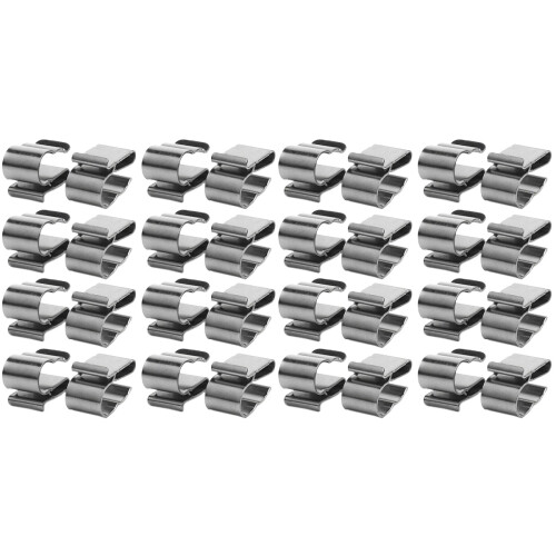 100Stk Kabelklemme Solar Panel Drahtclips Robust Silber 1