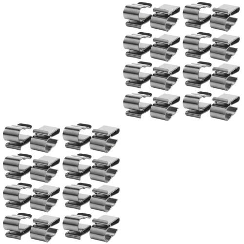 100Stk Kabelklemme Solar Panel Drahtclips Robust Silber 2