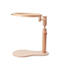 1Set Beige Stickrahmen Mit Halterung Holz DIY Stickwerkzeug Set
