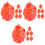 18Stk Realistisches Mini Pitaya Modell, Rotes PVC -Set 5