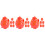18Stk Realistisches Mini Pitaya Modell, Rotes PVC -Set 6