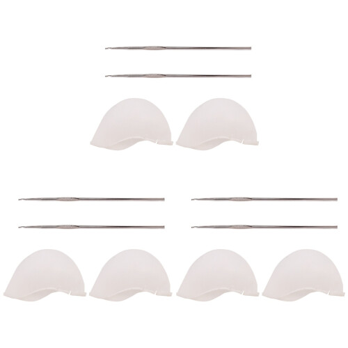 6Sets Weiß Haarhighlighting Mützen Für Salon Mit Nützlichem 2