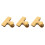 3Stk Goldfarbene Snack Clips T-Form Lebensmittelsiegel 10