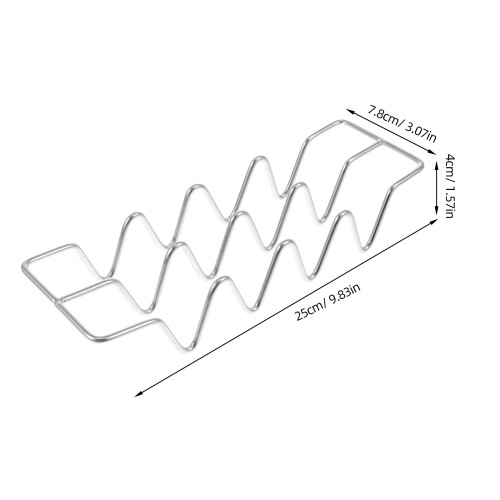6Stk Taco Halter Silber, Hitzebeständig, Ideal Für 1