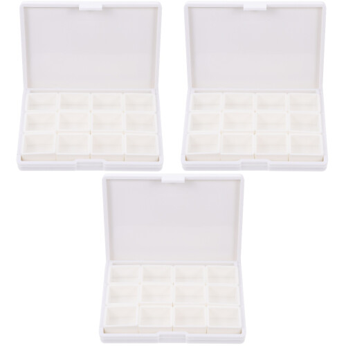 3Sets Plastik Pigmentbox Weiß Für Und Reise 2