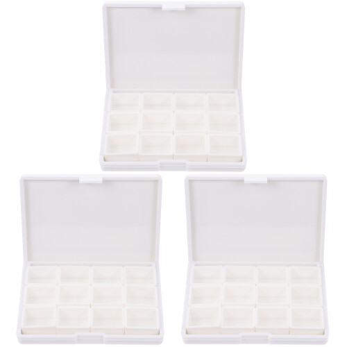 3Sets Plastik Pigmentbox Weiß Für Und Reise 1