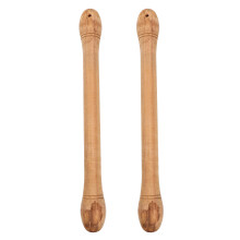 2Paare Holz Drumsticks, Naturholz & Kuhfell, Leichtes