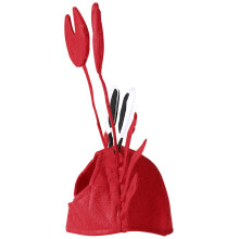 2Stk Rote Lustige Krabbenhüte Für Halloween Und Meeresfest
