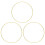 15Stk Eisen Metallringe Gold DIY Kranz Bastelrahmen 1