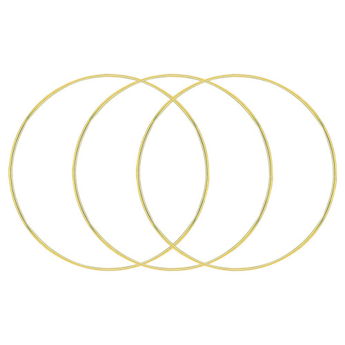 15Stk Eisen Metallringe Gold DIY Kranz Bastelrahmen 2