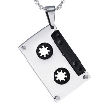 2Stk Herren Halskette Hip Hop Pendant Farben Mode