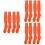 6Paare Polyester Sportsocken Baseball Wassermelonenrot Elastisch 7