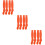 6Paare Polyester Sportsocken Baseball Wassermelonenrot Elastisch 10