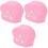 3Stk Schwimmkappen Für Lange Haare, Elastisch, Pink 5