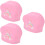 3Stk Schwimmkappen Für Lange Haare, Elastisch, Pink 9