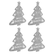 12Stk Weihnachts Besteckbeutel Grau Tischdekor Für Feier