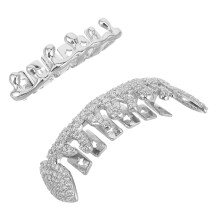 10Stk Hip Hop Metallzahn Grill Silber Für Cosplay
