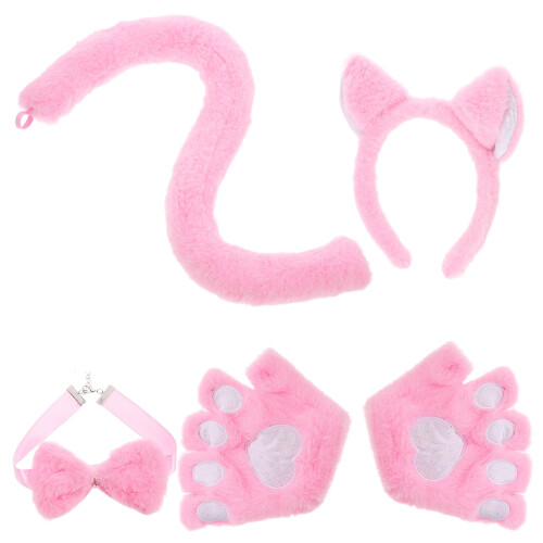 3Sets Niedliches Katzen-Cosplay-Set Mit Ohrreif 2