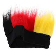 2Stk Tricolor Perücke Gelb Rot Komfortabel Für Fußballfans